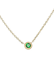 Load image into Gallery viewer, Mini Circle Pendant with Gemstone