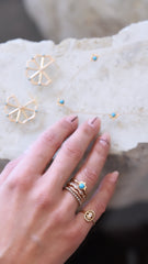Load image into Gallery viewer, Sunburst Stackable Ring | Turquoise