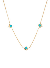 Load image into Gallery viewer, Sunburst Station Necklace | Turquoise